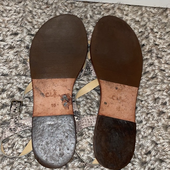 Cole Haan Snakeskin strappy leather sandals - Picture 5 of 6